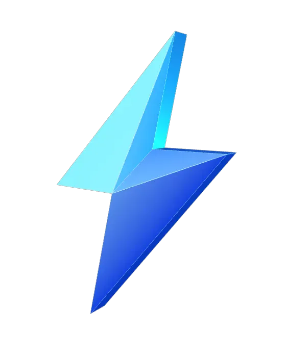 Blue and cyan crystal bolt, the Blue Labz symbol