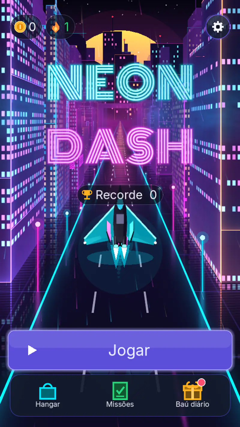 Neon Dash title screen