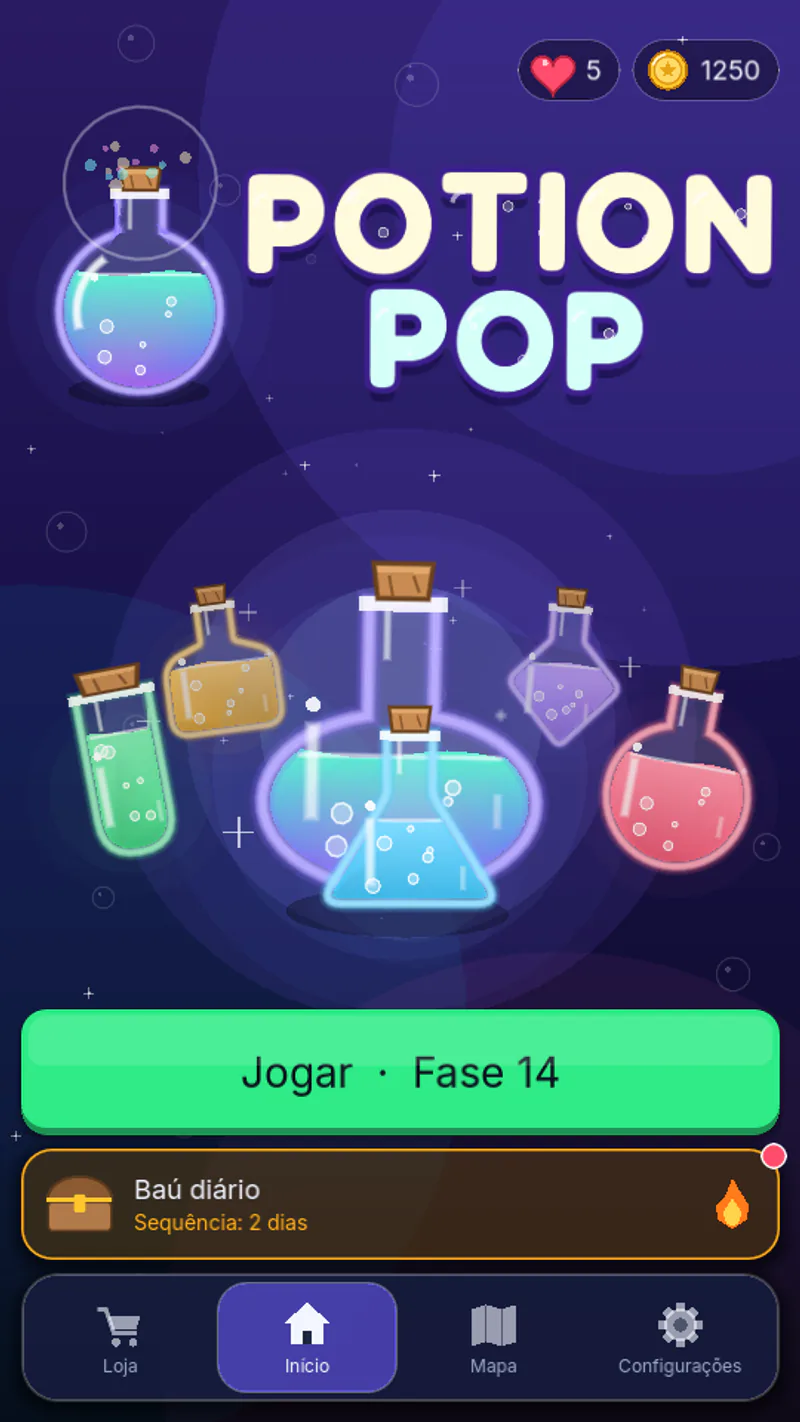 Potion Pop title screen