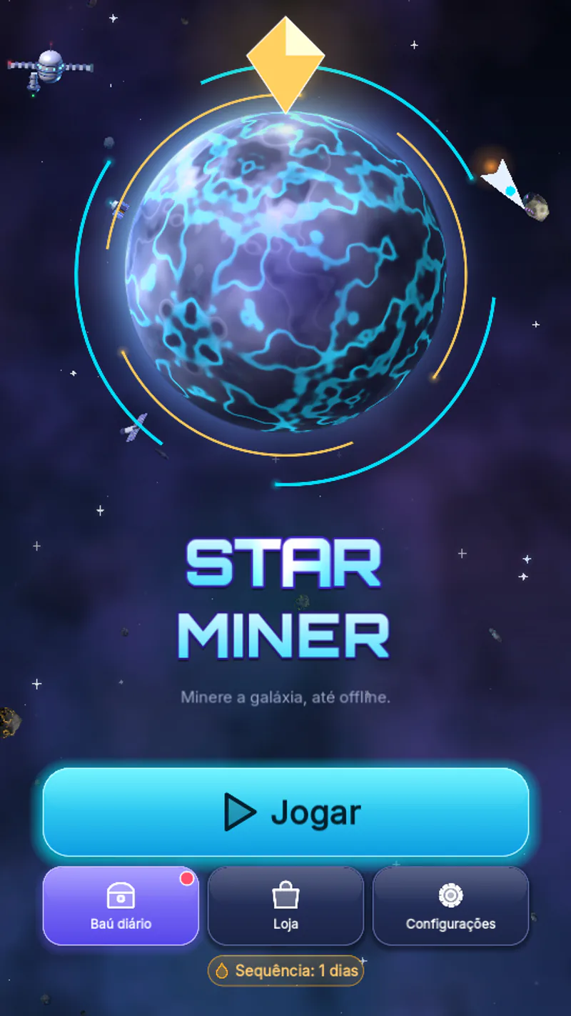 Cosmos Miner title screen